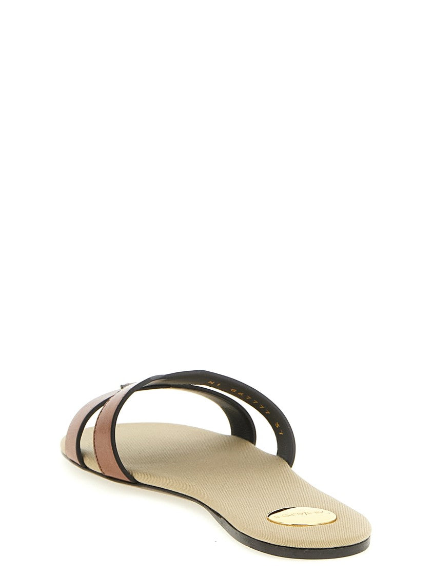 Saint Laurent 'Mabrouka' Leather Rounded Toe Sandals