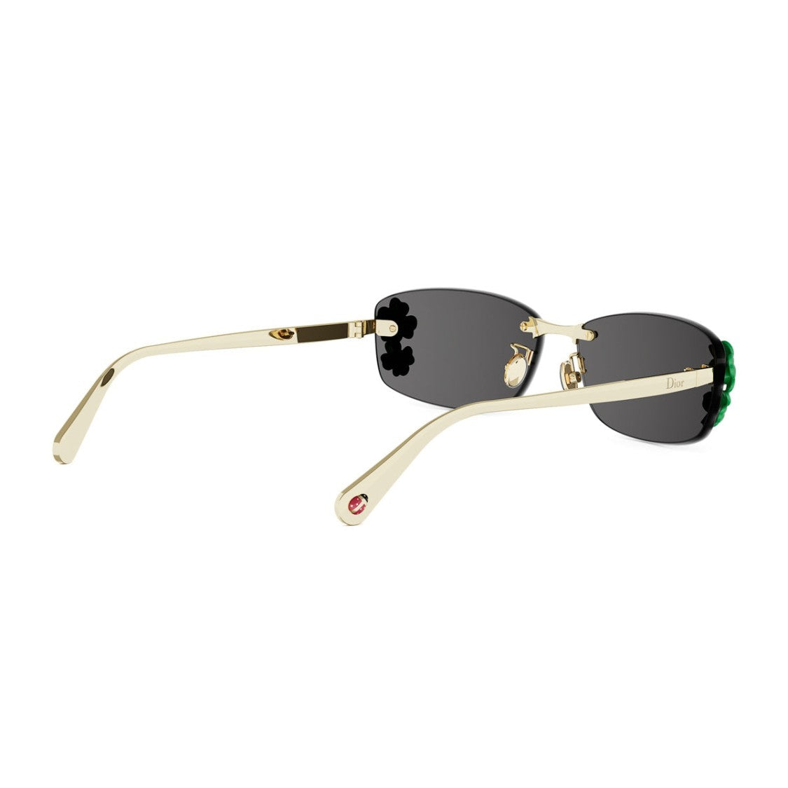 Dior Diorclover S1i Sunglasses Rectangular Rimless Metal - Gold