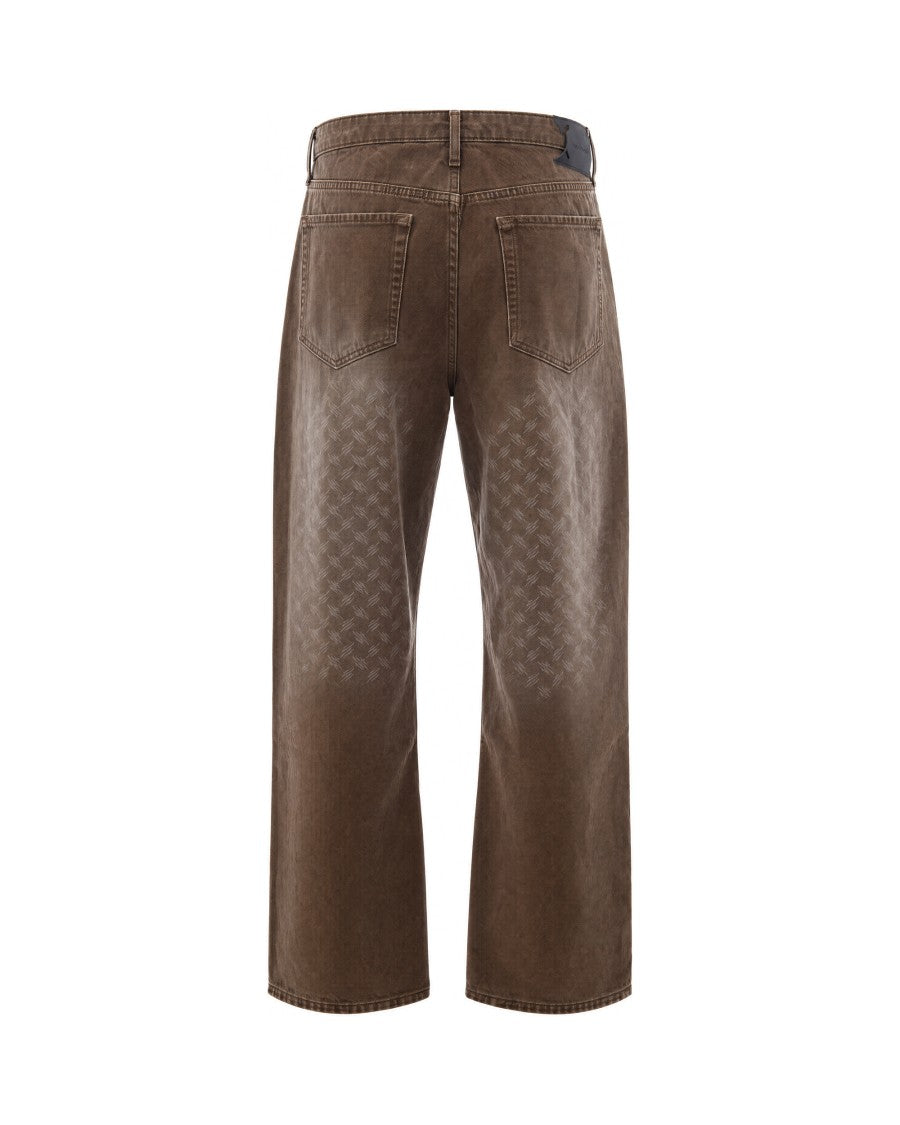 Daily Paper Beige Faded Monogram Vintage Cotton Jeans