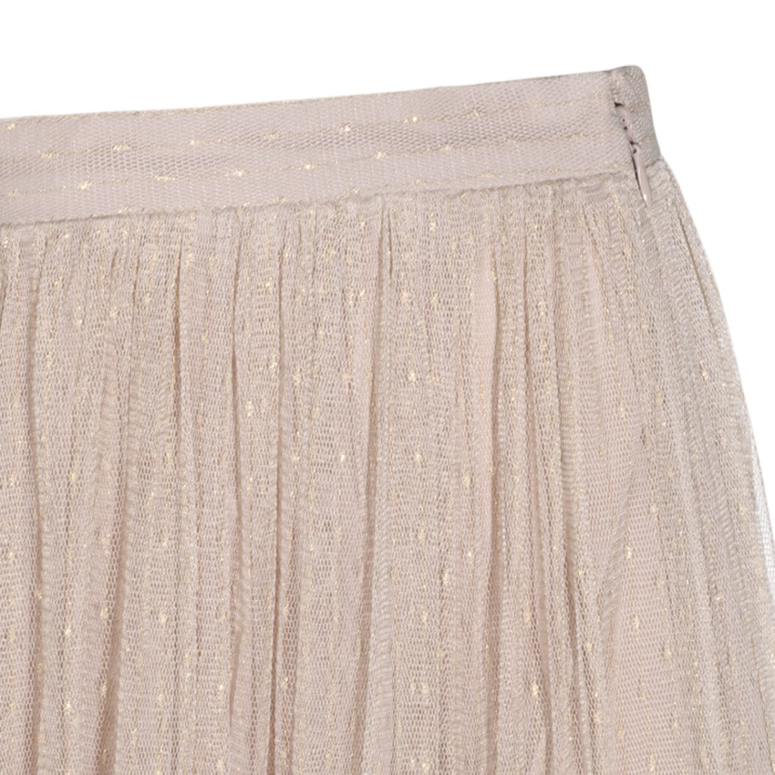 Twin-Set Pleated Sheer Overlay Maxi Skirt
