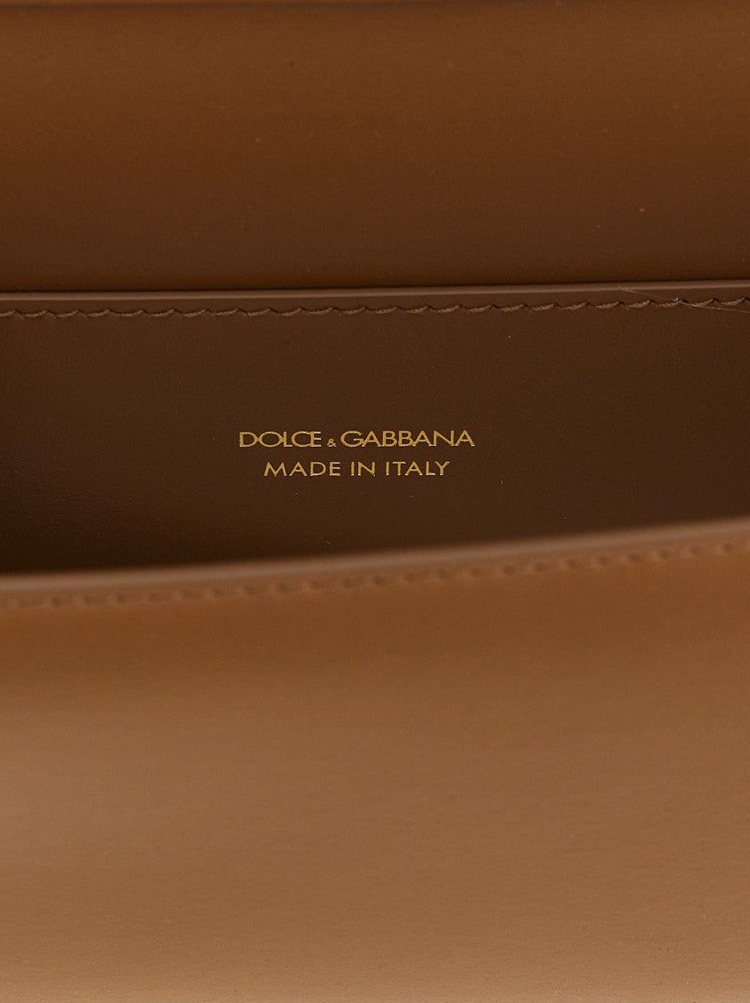 Dolce & Gabbana Rectangular Brown Calf Leather Handbag