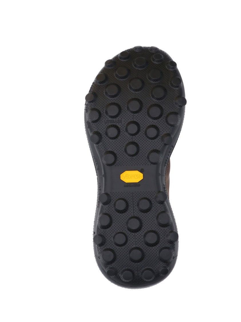 Satisfy Gray Streamlined Fabric Low-Top Sneakers