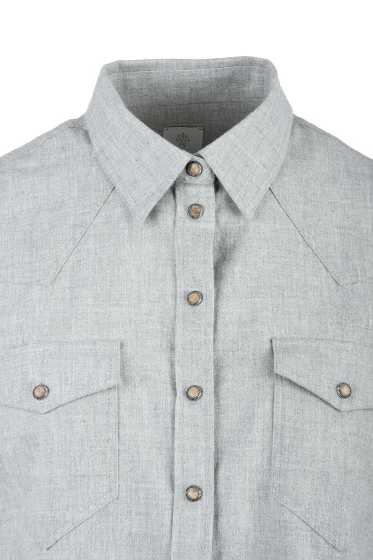 Eleventy Cotton Shirt - Grey