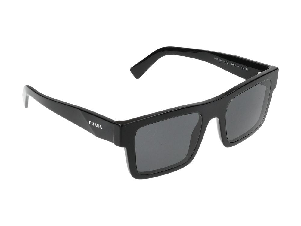 Prada Black Bold Oversized Square Acetate Sunglasses