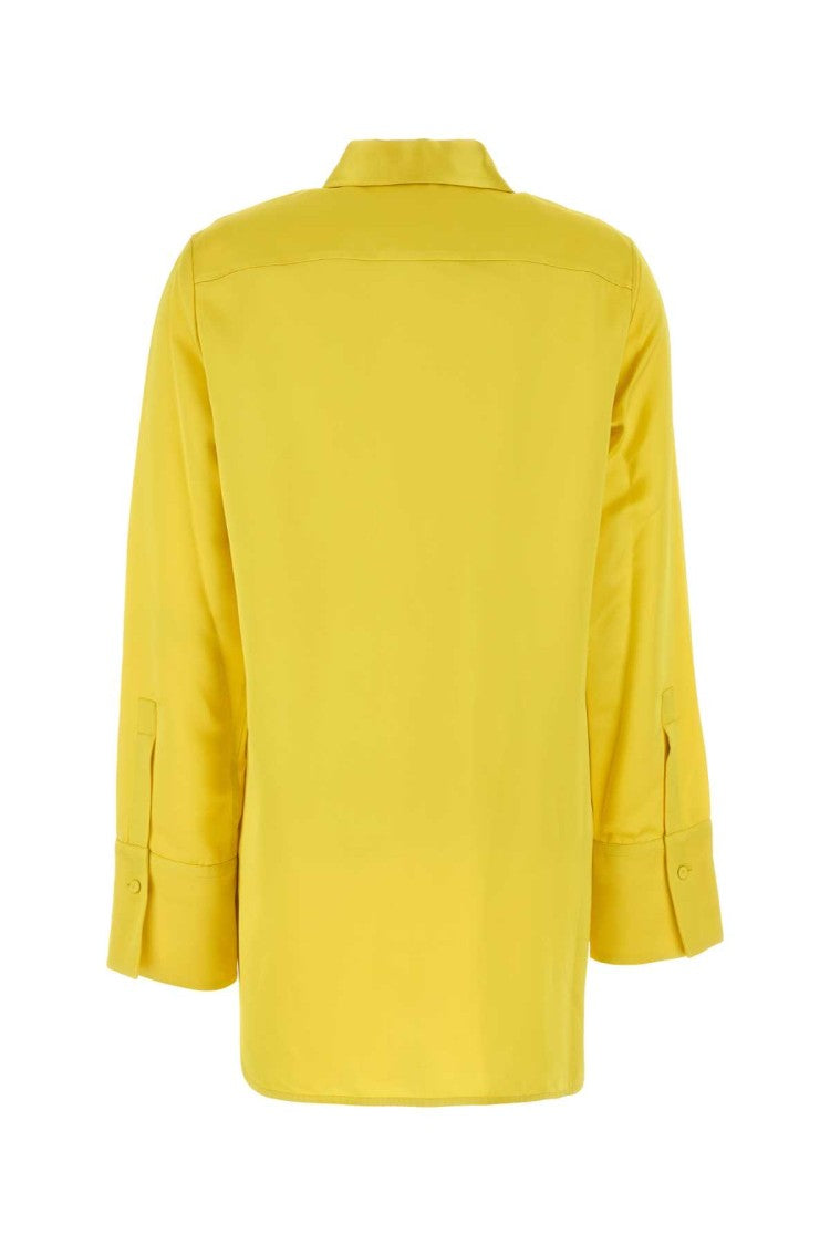 Jil Sander Yellow Satin Oversize Shirt