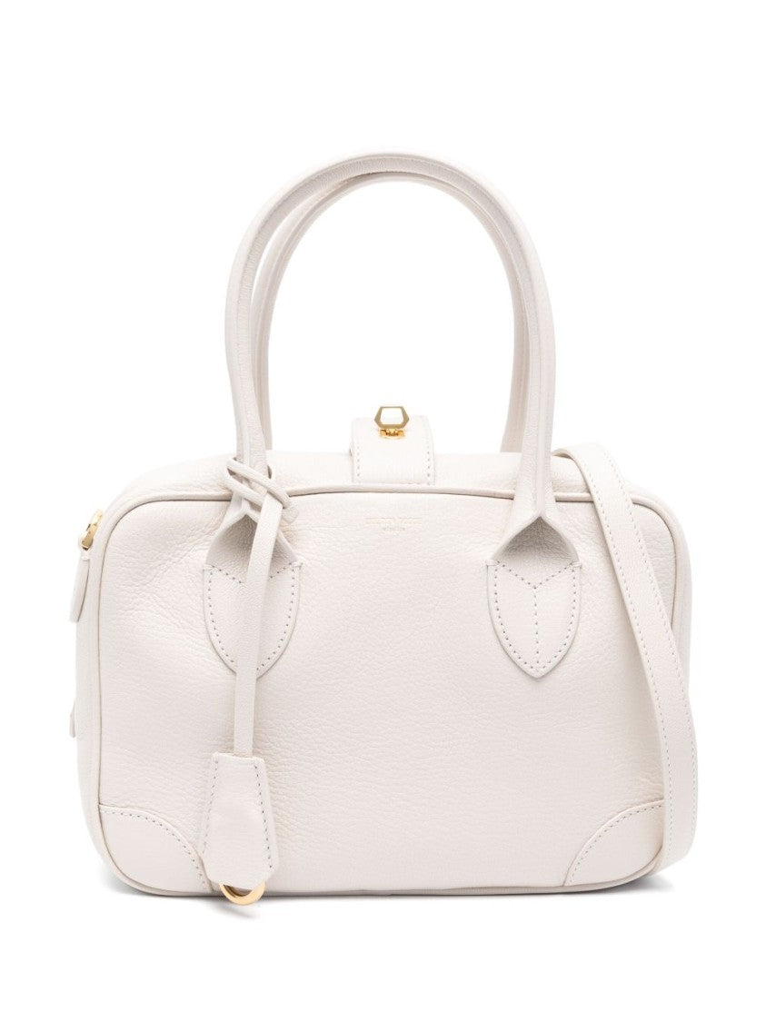 Golden Goose Structured White Goat Leather Bag