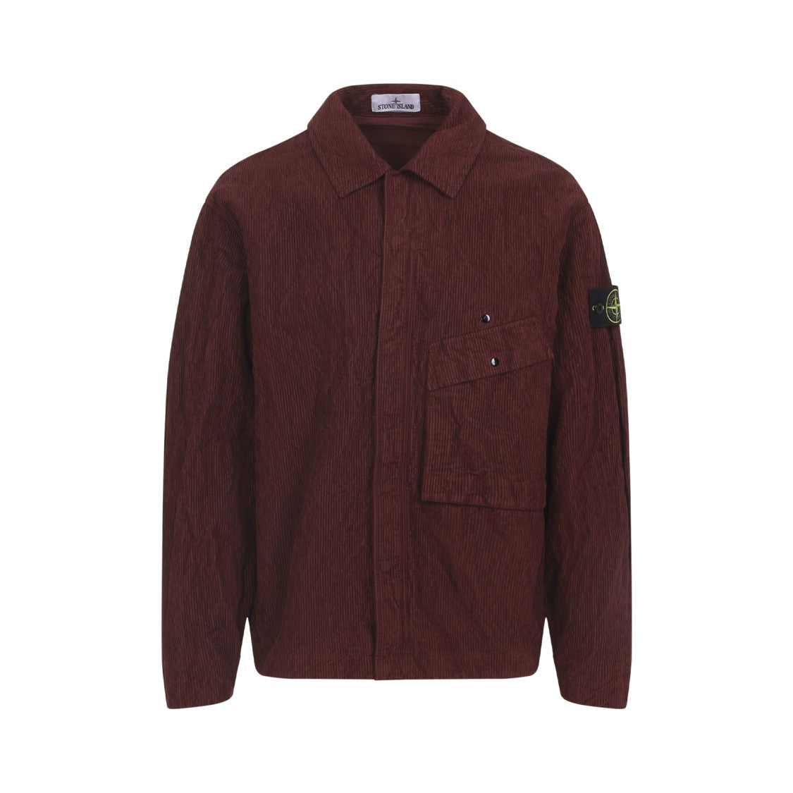 Stone Island Bordeaux Cotton Shirt