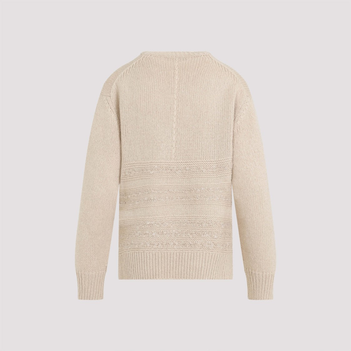 Fabiana Filippi Textured Neutral Knit Sweater Crafted