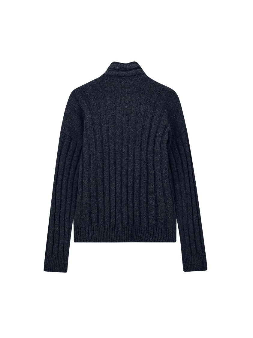 Giorgio Armani Deep V-Neck Ribbed Knit Sweater