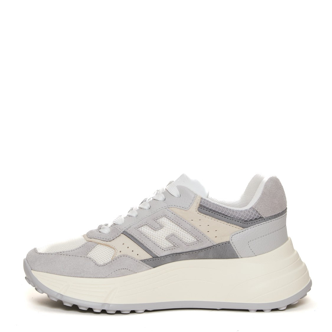 Hogan Hi Fi Bimaterial Grey Sneakers