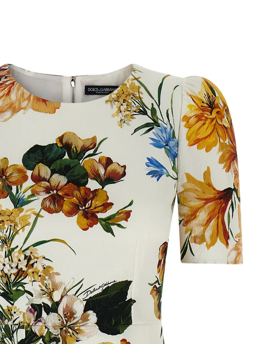Dolce & Gabbana Flower Fitted Sheath Dress