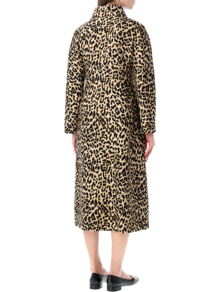 Valentino Garavani Doppiopetto Animalier Jewel Button Luxury Coat