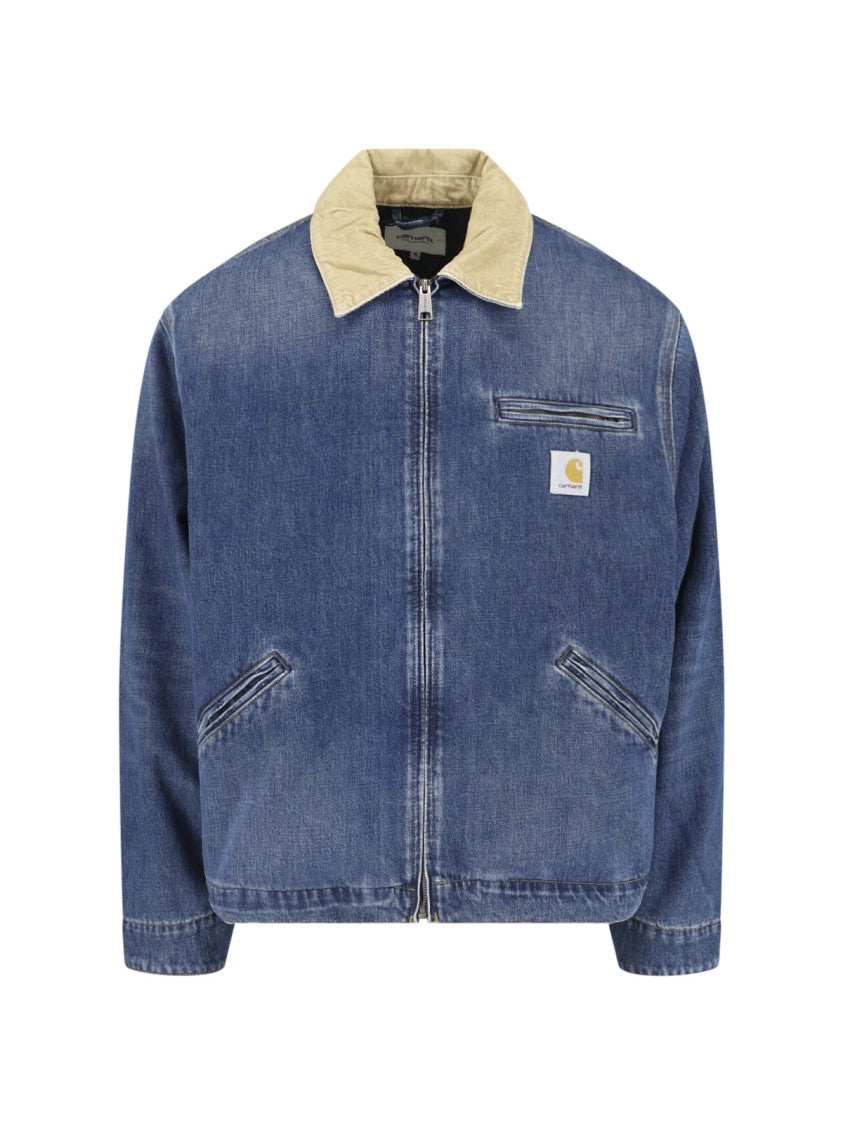 Carhartt Wip Blue Og Detroit Contrast Collar Jacket