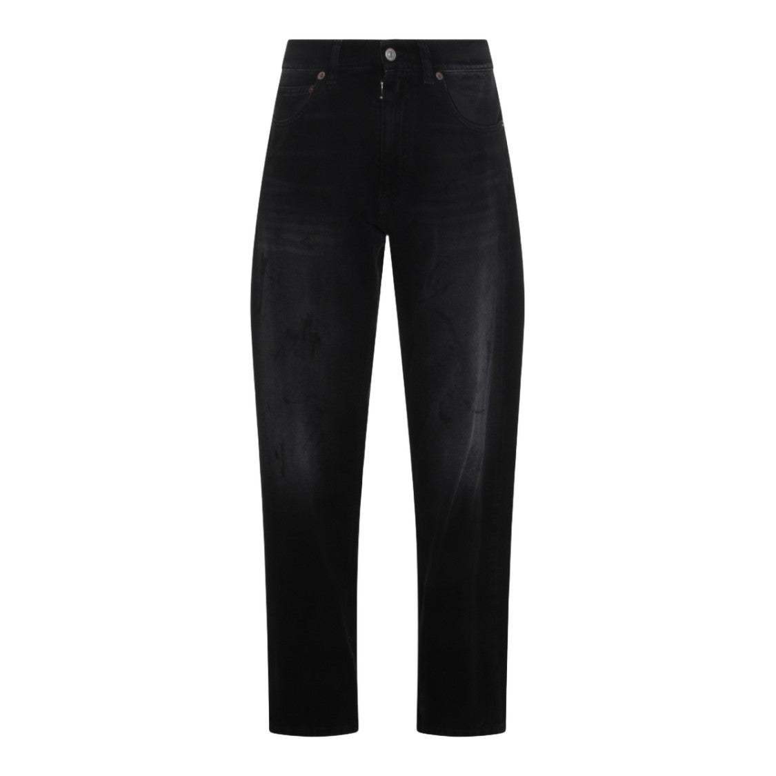 Mm6 By Maison Margiela Straight-Leg Black Denim Jeans