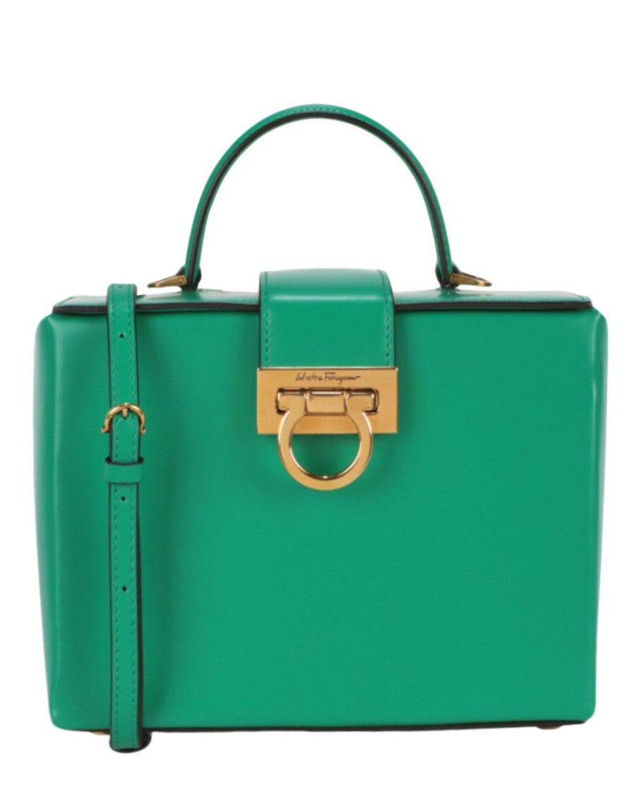Ferragamo Trifolio Leather Top Handle Bag