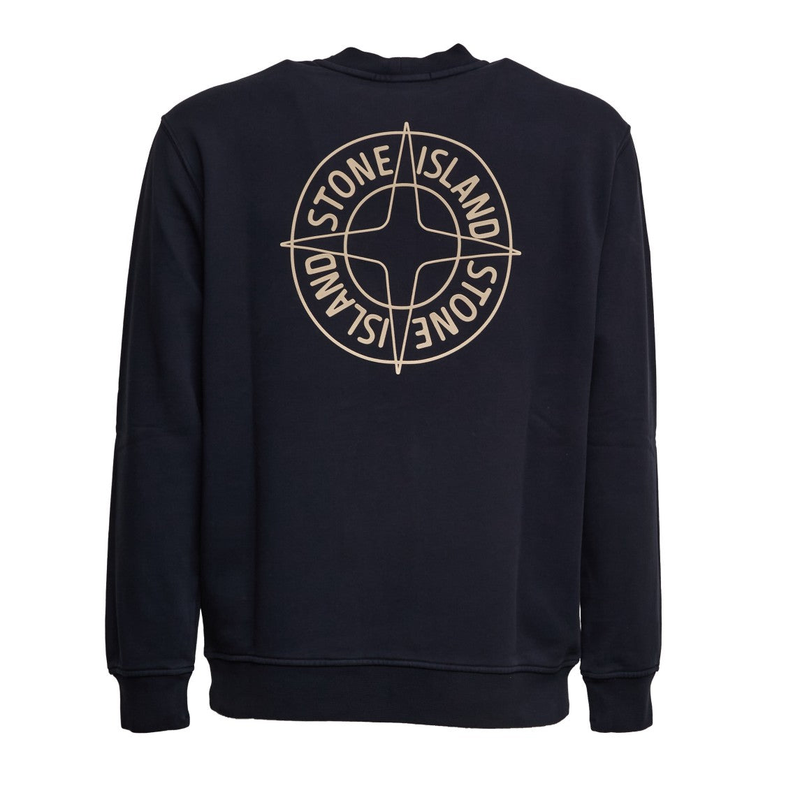 Stone Island Outline Compass Cotton Fleece Over Hoodie