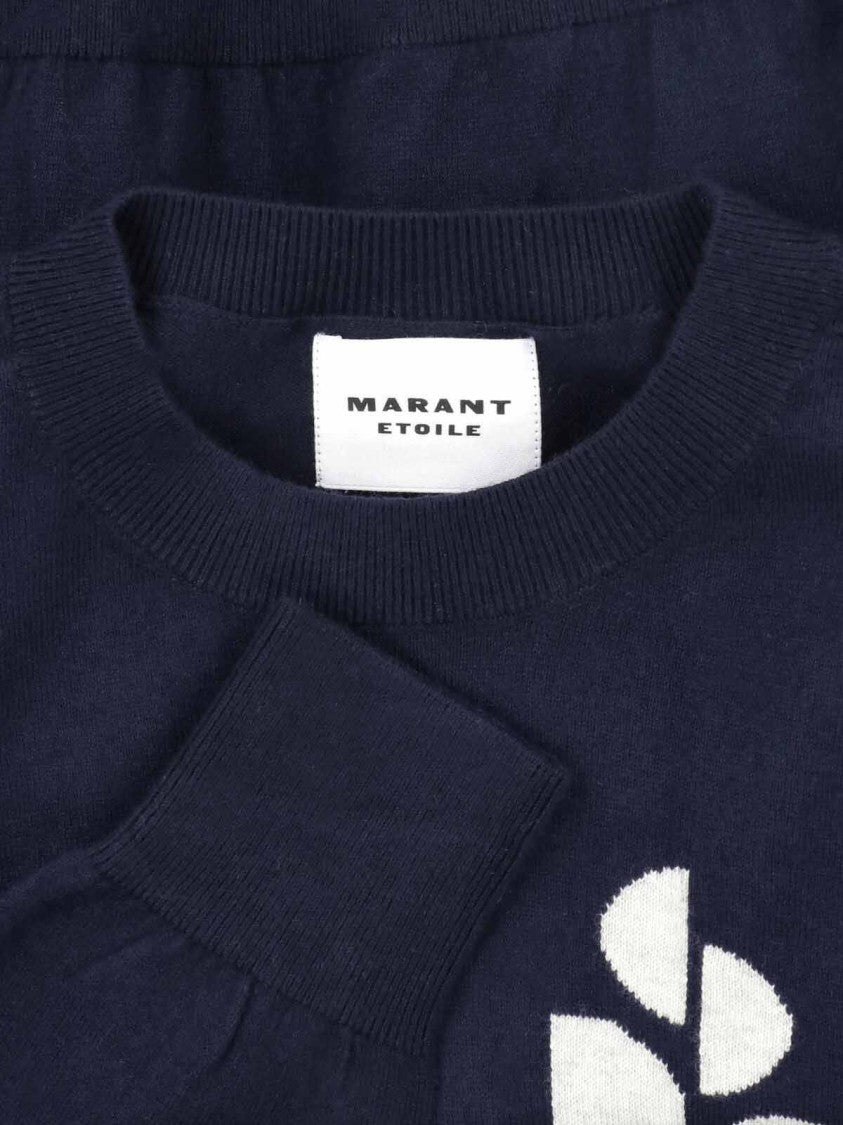 Isabel Marant Étoile Cropped Navy Knit Sweater