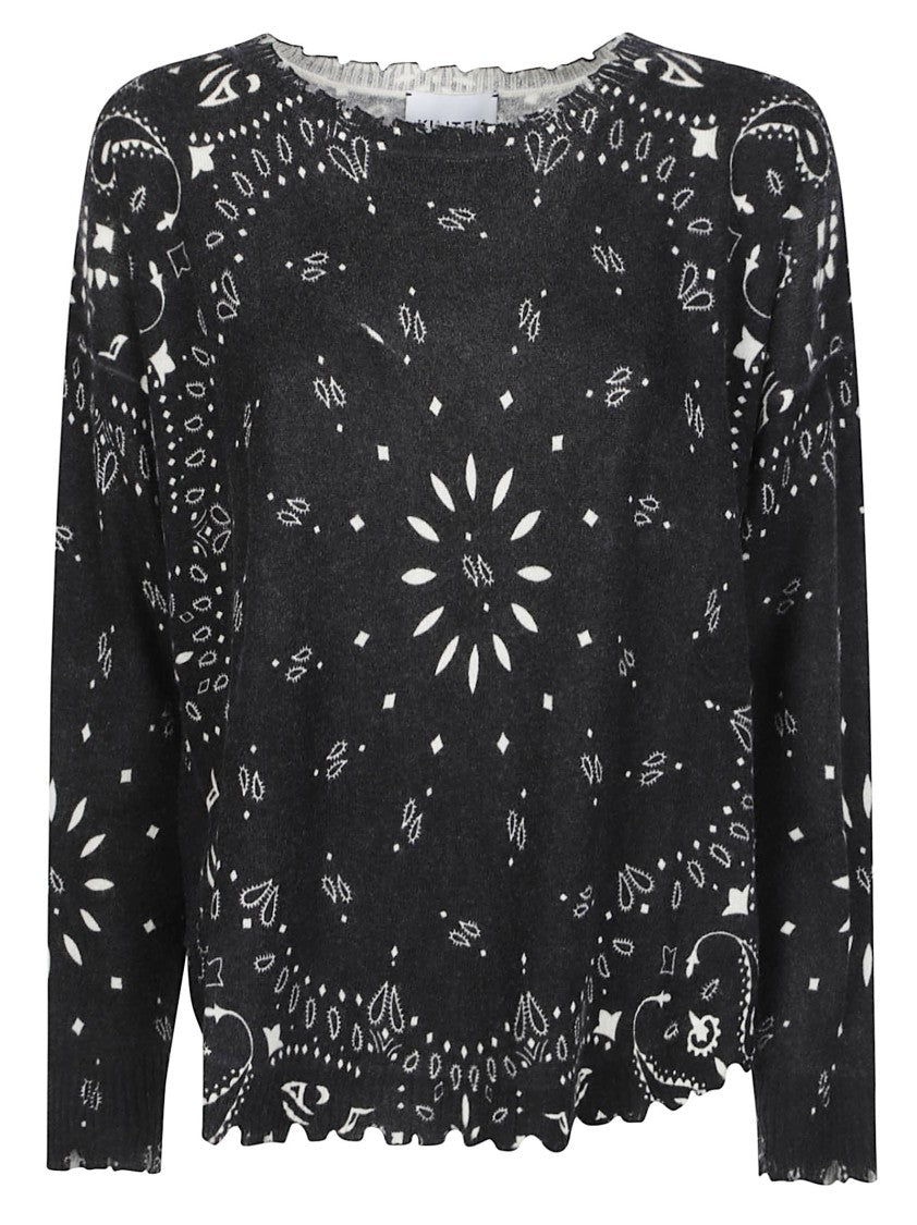 Kujten Mela Abba Bandana Ruffled Cashmere Sweater