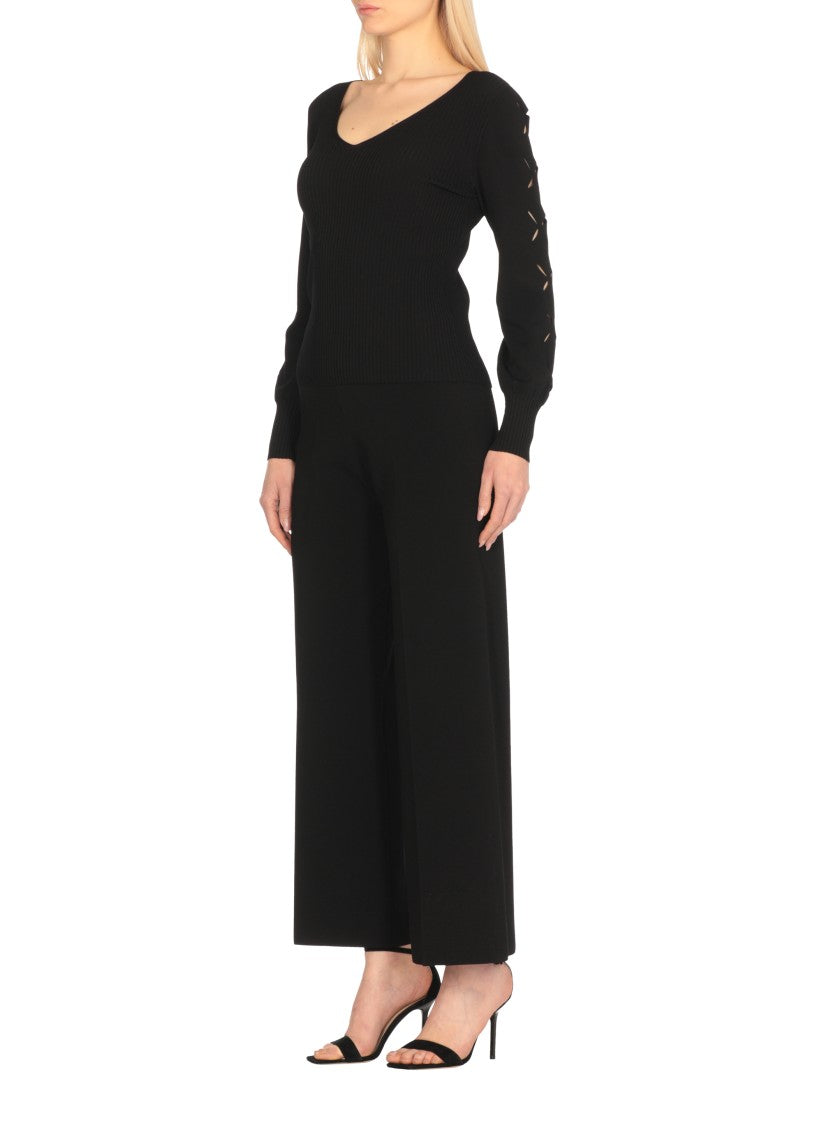 D. Exterior Black Viscose Sweater