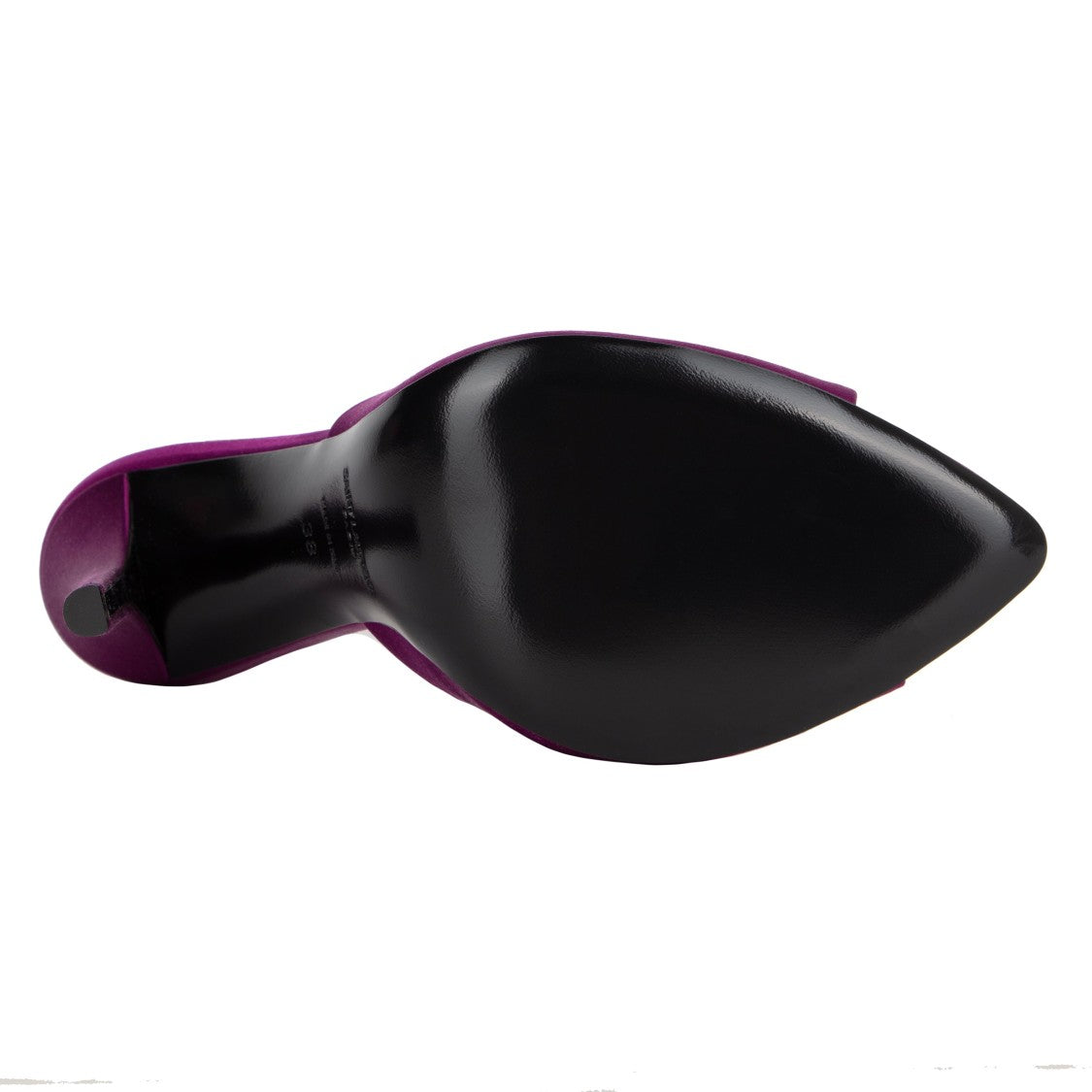 Saint Laurent Goldie Mules In Satin Crepe Purple