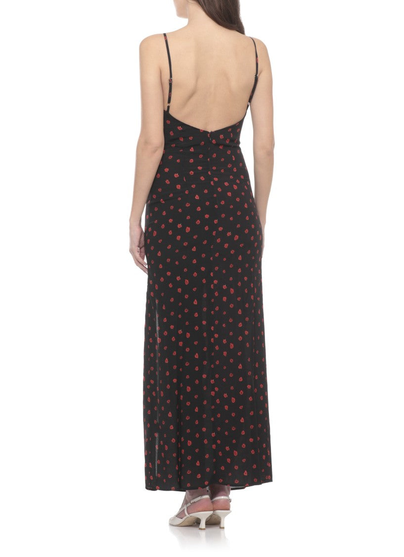 Mar De Margaritas Maxi Viscose Dress With All-Over Floral Pattern
