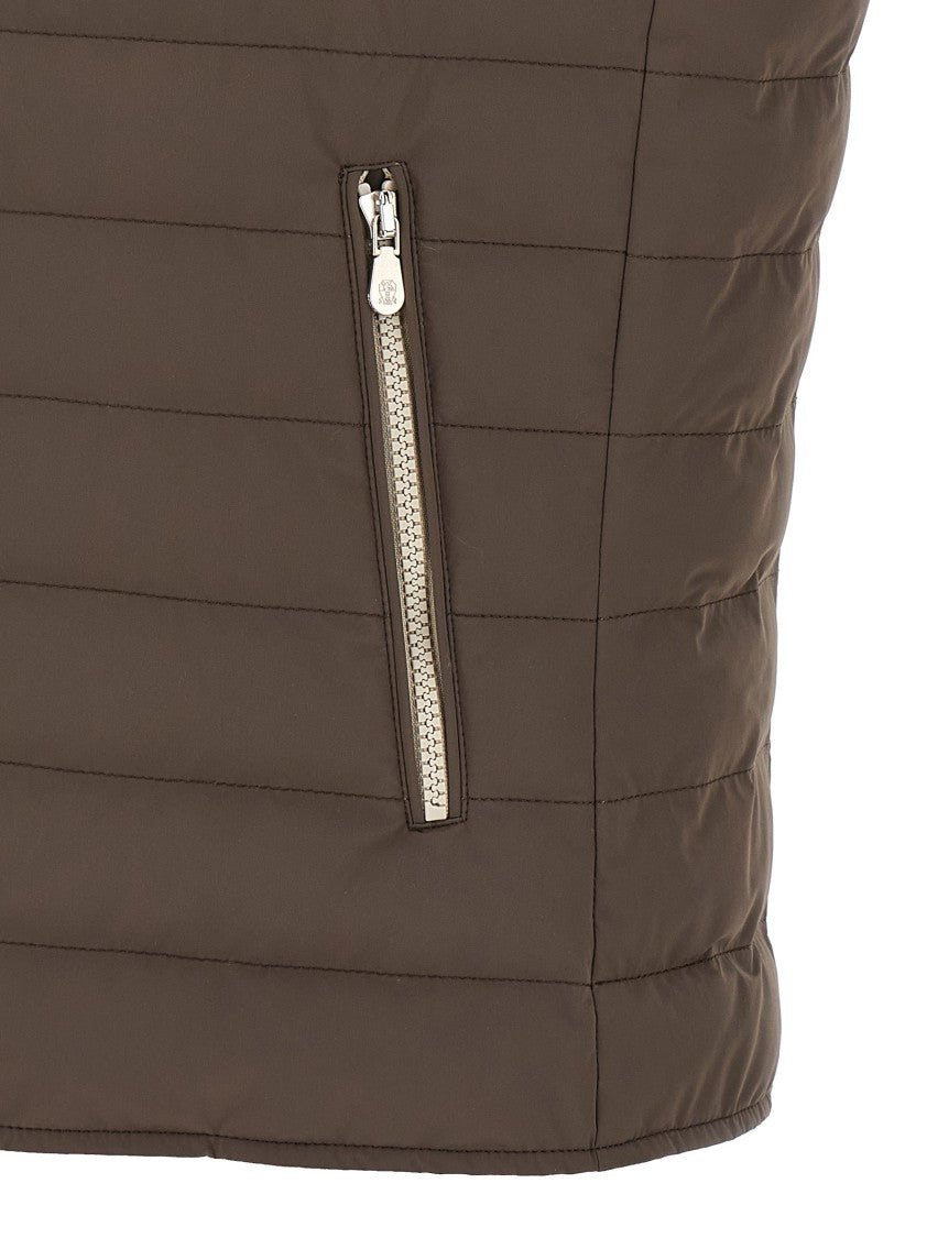 Brunello Cucinelli Brown Quilted Vest