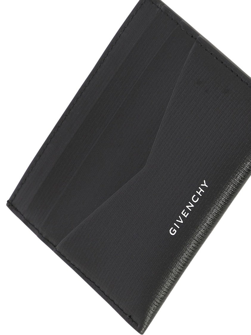 Givenchy Textured Black Calf Leather Card Wallet