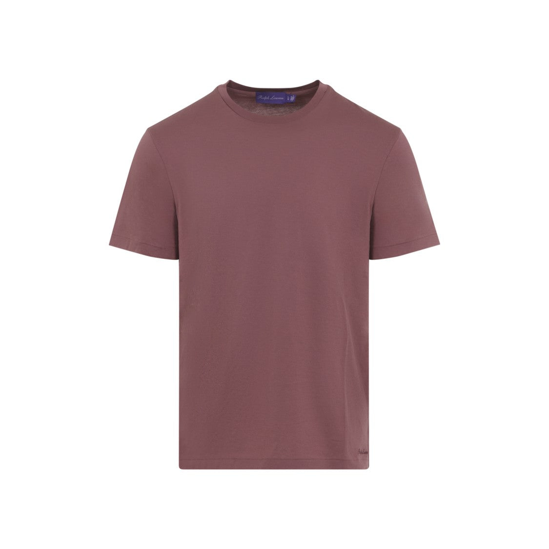 Ralph Lauren X Purple Label Pure Red Wood Cotton T-Shirt With Tonal Stitching