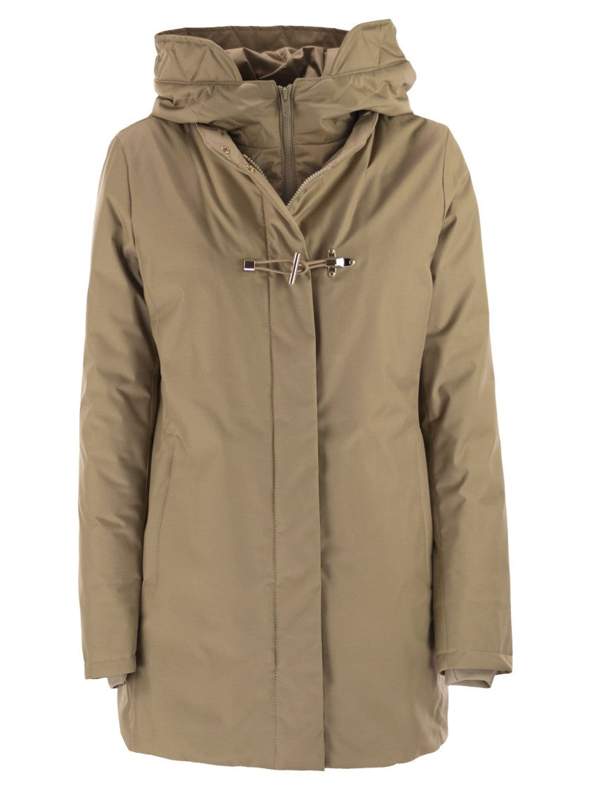 Fay Technical Gabardine Toggle Coat