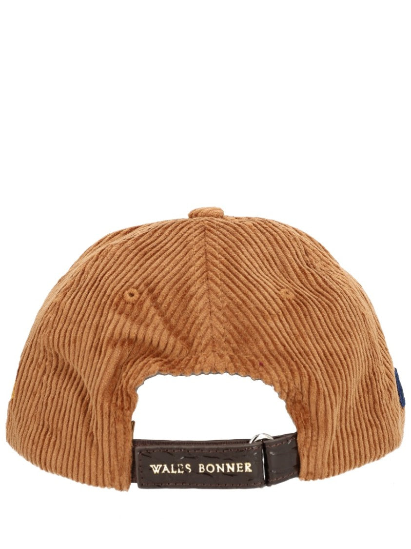 Wales Bonner Brown Corduroy Logo Baseball Hat
