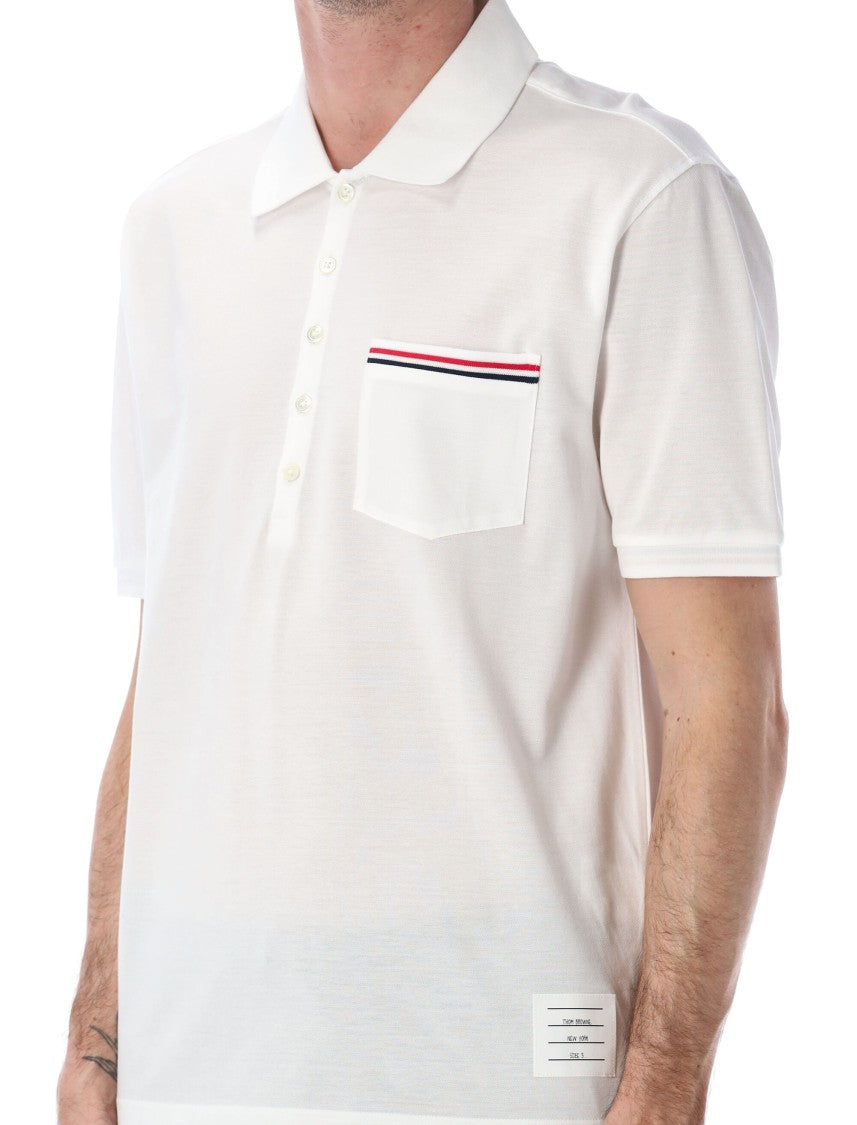 Thom Browne Mercerized Piqué Polo