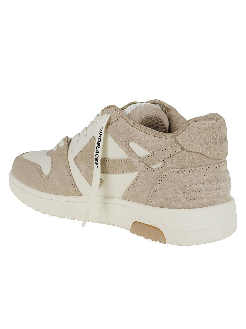 Off-White Low-Top Sneakers With Suede And Calfskin Accents