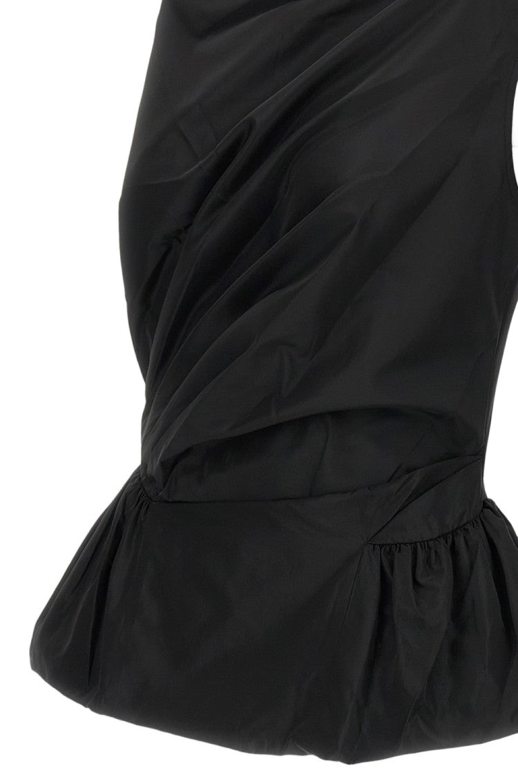 Simone Rocha Draped Fitted Top With Peplum Hem
