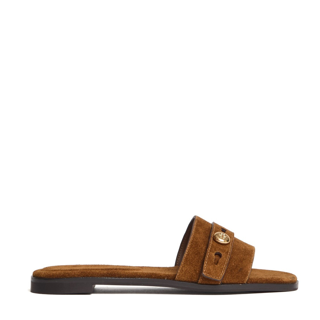 Tory Burch Suede Romy Slide Sandals