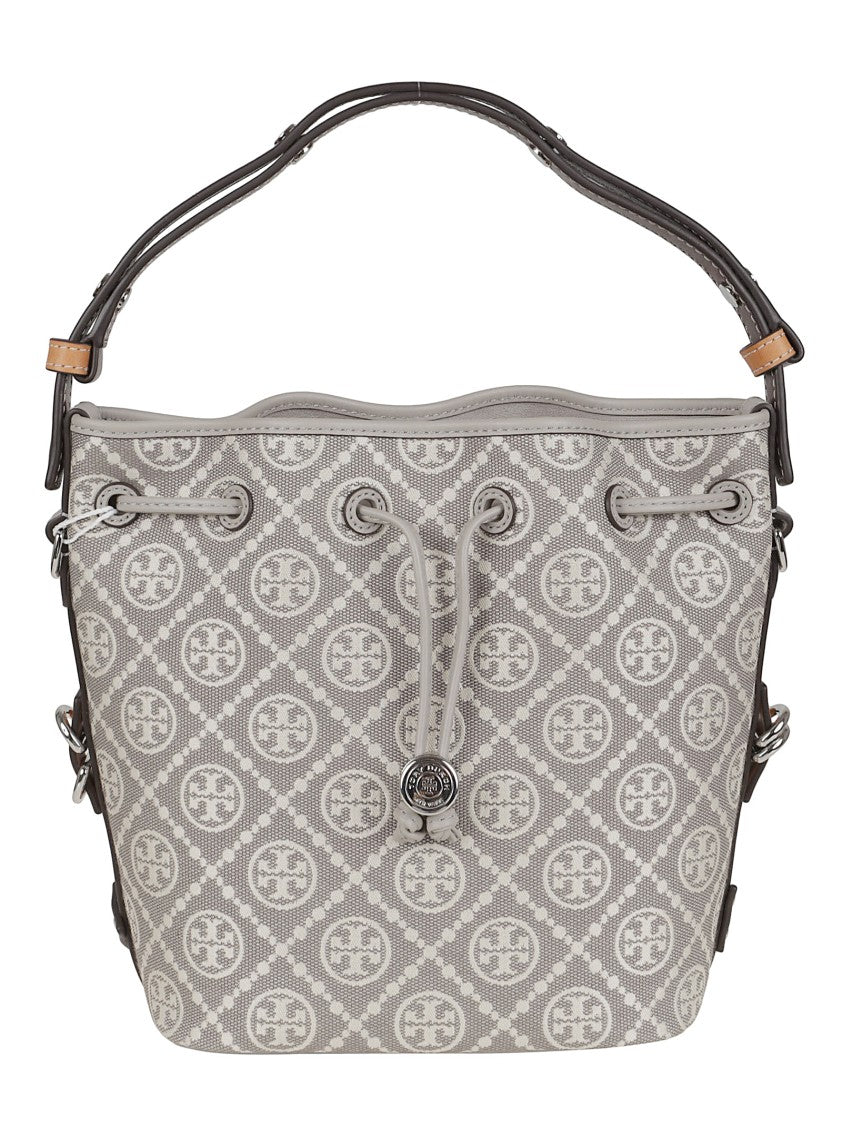 Tory Burch Structured Shoulder Bag With Patterned Fabric
