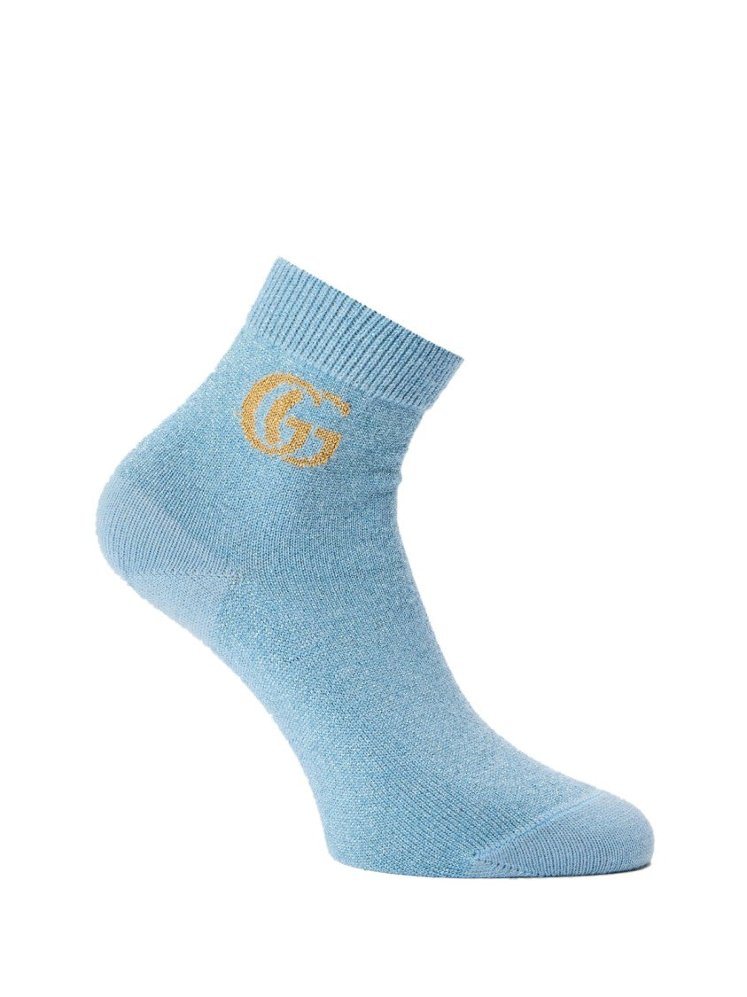 Gucci Gg Monogram Cashmere Ankle Socks