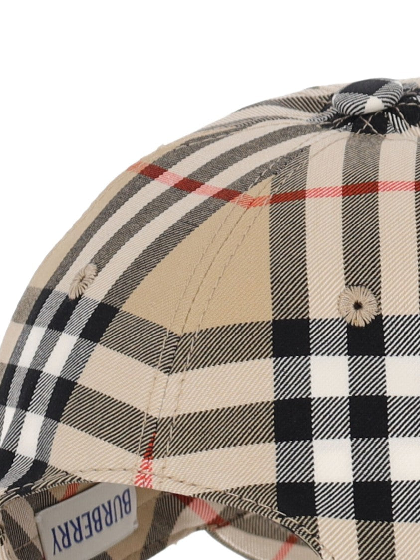 Burberry Beige Check Baseball Cap