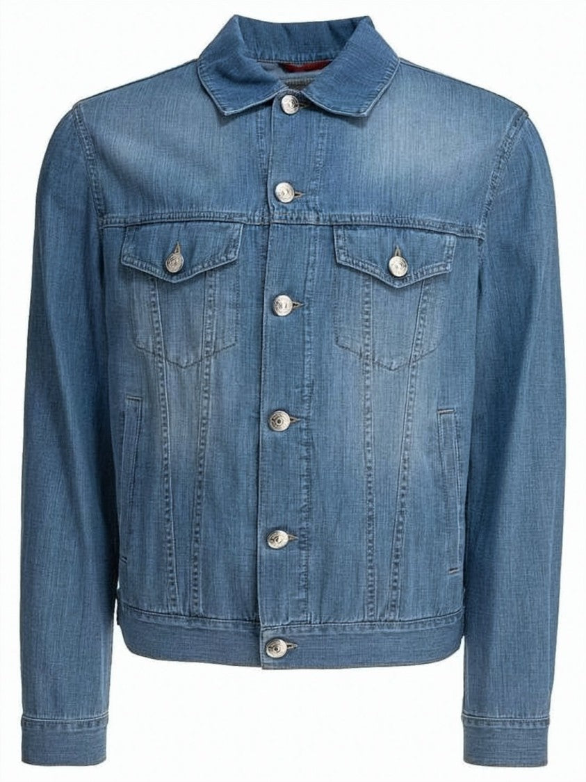 Brunello Cucinelli Structured Denim Jacket With Classic Button-Up Design