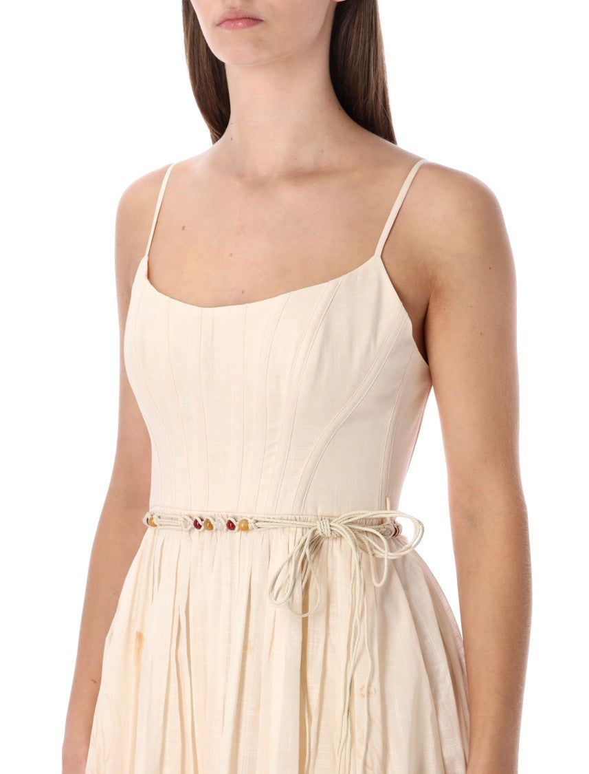 Zimmermann Wanderlust Corset Cotton Midi Dress