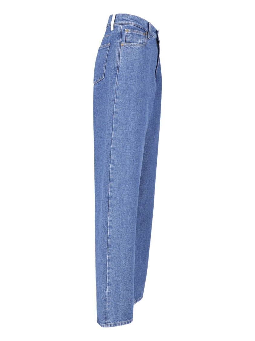 Jil Sander Blue Mid-Rise Straight-Leg Denim Jeans