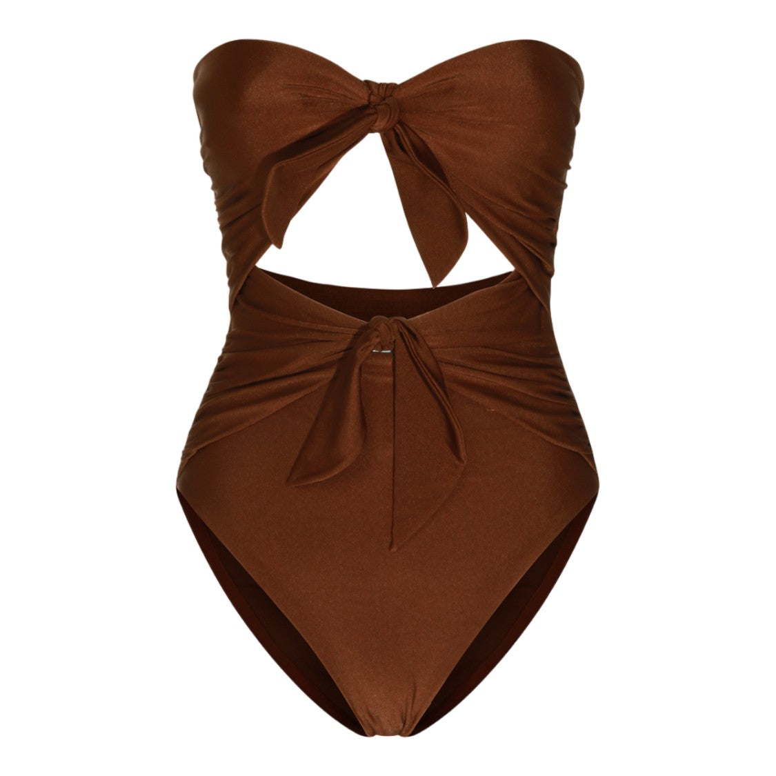 Zimmermann Bandeau One-Piece Swimsuit With Keyhole Cutout