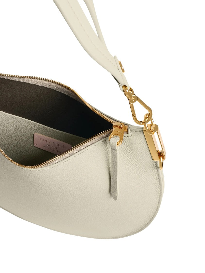 Coccinelle Crescent-Shaped Coccinelle Sunup Medium Handbag With Gold Hardware