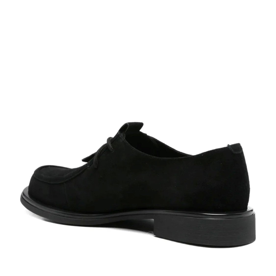 Adrianna Feretti Black Soft Decorative Metal Eyelet Suede Loafers
