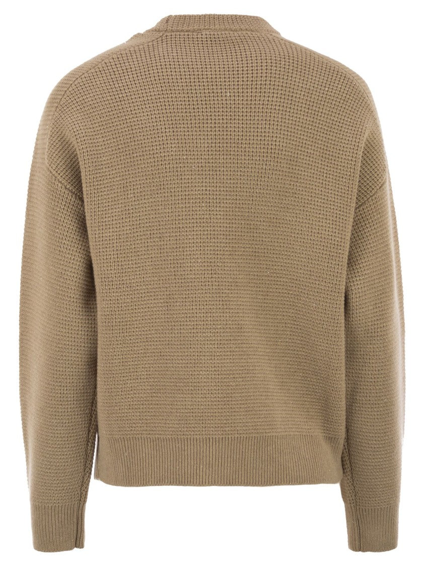 Peserico Crew Neck Jumper In Virgin Wool, Silk