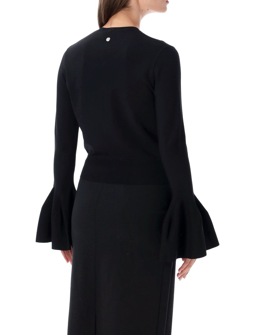 Stella Mccartney Compact Knit Cardigan With Flared Bell Sleeves