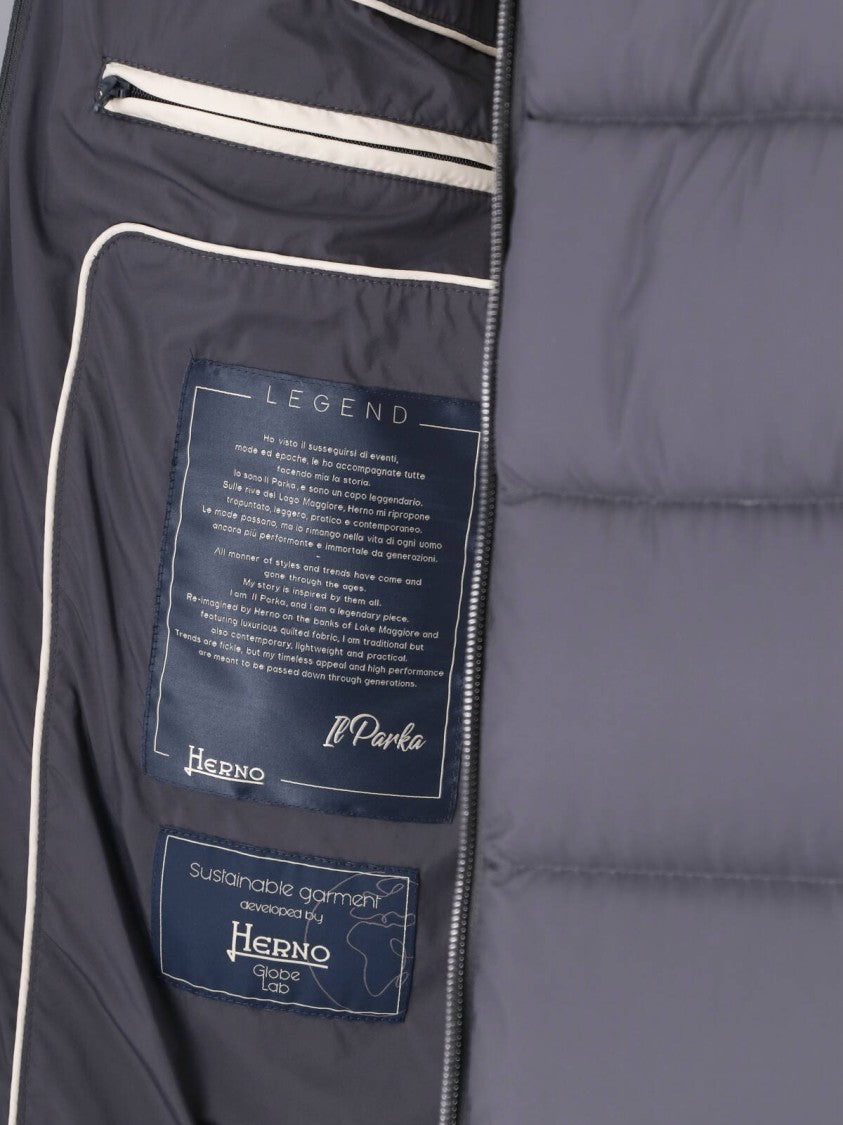 Herno Technical Fabric Padded Parka With Adjustable Hood