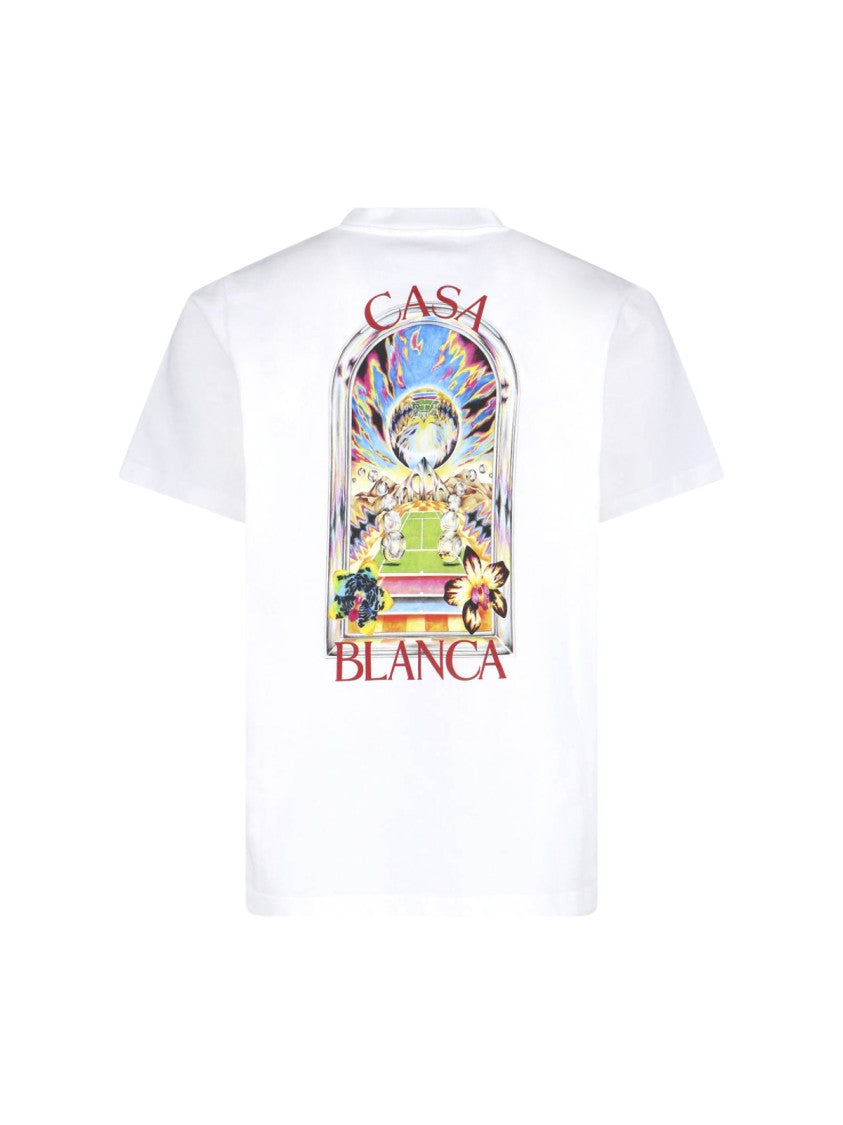 Casablanca "Tennis Landscape" T-Shirt – White