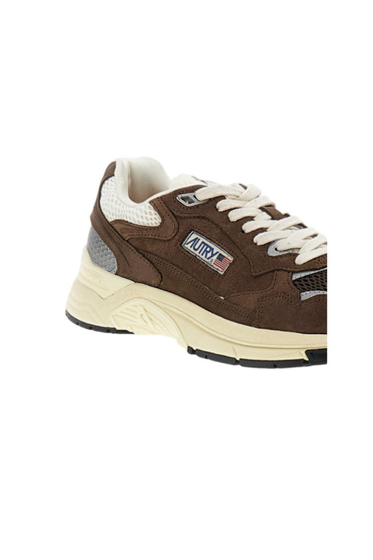 Autry Brown Hyperway Mesh Suede Sneakers