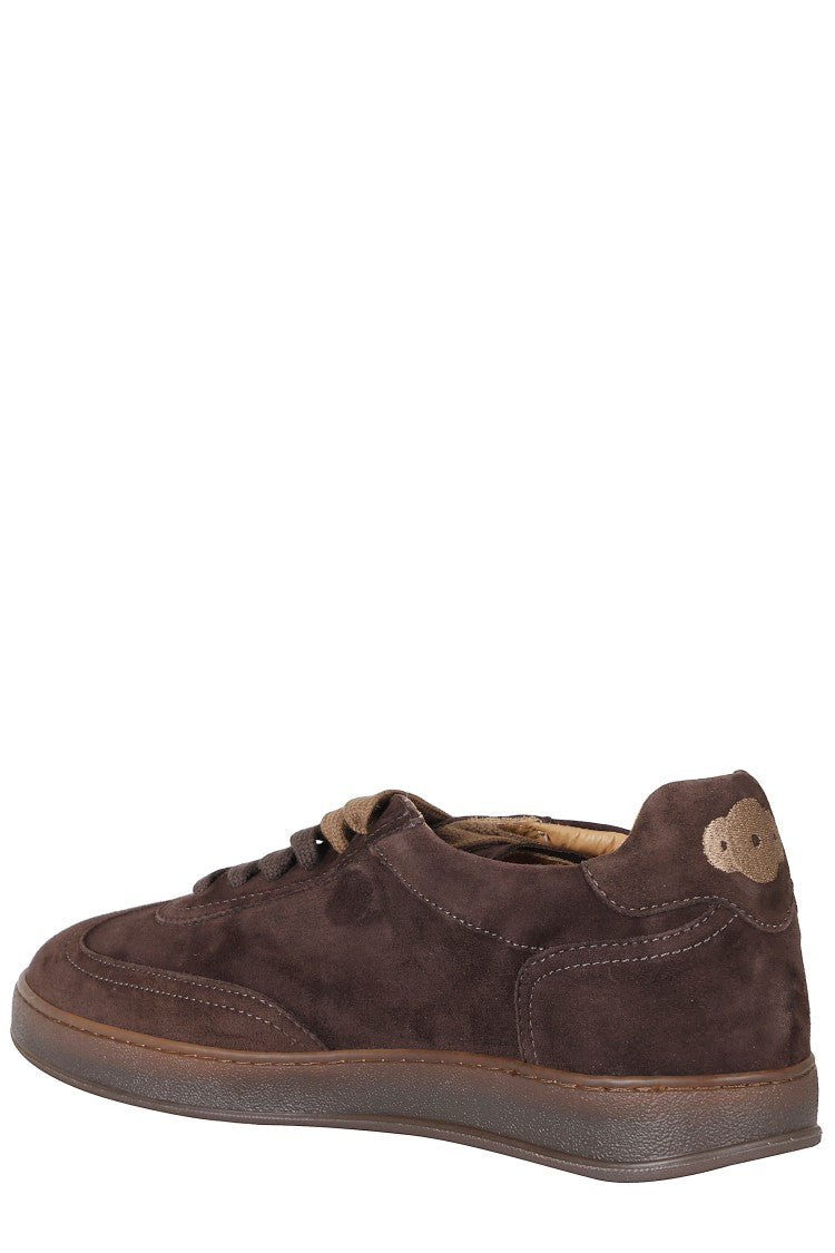 Soldini Brown Akira Amalfi Suede Low-Top Sneakers