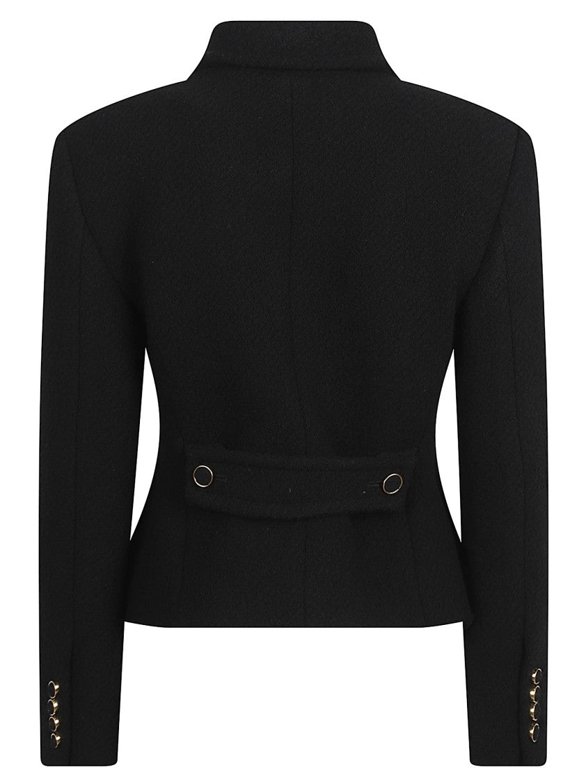 Chloé Fitted Bouclé Wool Jacket With Gold-Tone Buttons